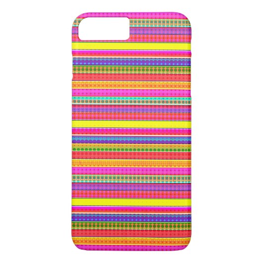 Helderkleurige strepen Case-Mate iPhone case (Achterkant)