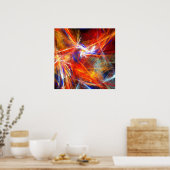 Helderkleurige strepen - Poster (Keuken)