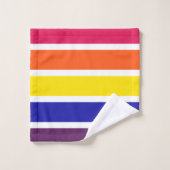 Helderkleurige Stripes Bath-handdoekset Bad Handdoek (Wasdoekje)