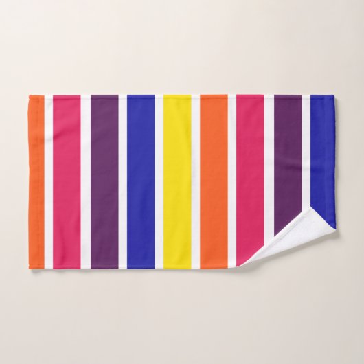 Helderkleurige Stripes Bath-handdoekset Bad Handdoek (Handdoek)
