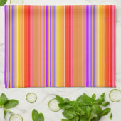 Helderkleurige strips theedoek (Gevouwen)