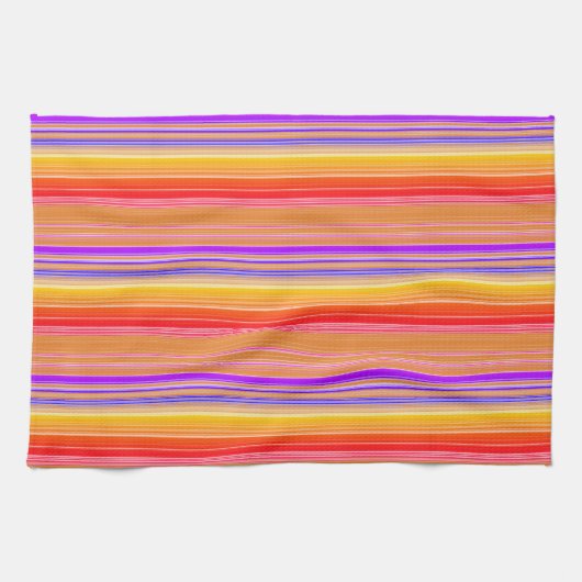 Helderkleurige strips theedoek (Horizontaal)