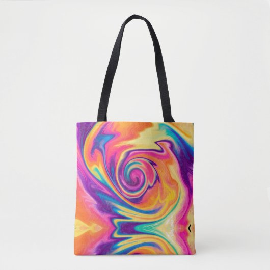 Helderkleurige Stropdas-kleurstofschouder-Canvas t Tote Bag (Voorkant)