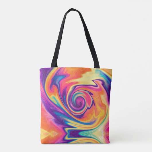 Helderkleurige Stropdas-kleurstofschouder-Canvas t Tote Bag (Achterkant)