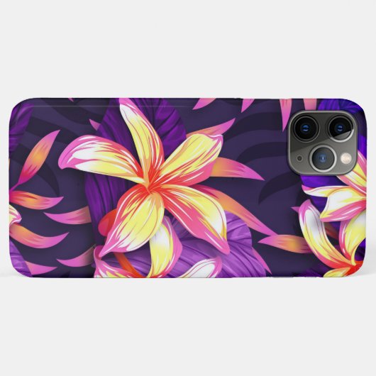 Helderkleurige tropische bloemen Case-Mate iPhone case (Achterkant (horizontaal))