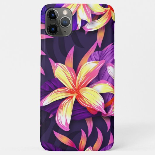 Helderkleurige tropische bloemen Case-Mate iPhone case (Achterkant)