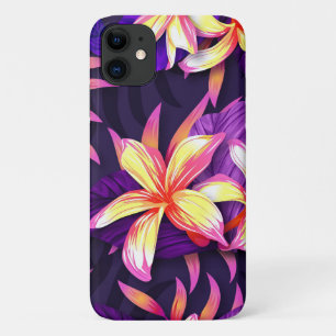 Helderkleurige tropische bloemen Case-Mate iPhone case