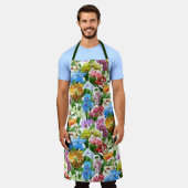 Helderkleurige tropische orchideeën schort (Gedragen)