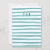 Helderkleurige turkooise floral Weddenschap I Kaart (Achterkant)