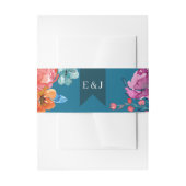 Helderkleurige turkooizen bruiloft uitnodigingen wikkel (Voorkant Voorbeeld)