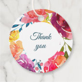 Helderkleurige turquois Wedding Favor Labels (Voorkant)