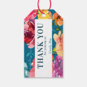 Helderkleurige turquois Wedding Favor Labels Cadeaulabel (Voorkant)