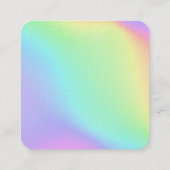 Helderkleurige unieke gradiënt vierkante visitekaartje (Achterkant)