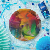 Helderkleurige vetorkunst papieren bordje (Feest)