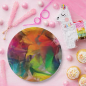 Helderkleurige vetorkunst papieren bordje (Feest)