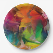Helderkleurige vetorkunst papieren bordje (Voorkant)