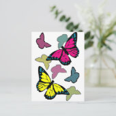 Helderkleurige vlinders briefkaart (Staand voorkant)