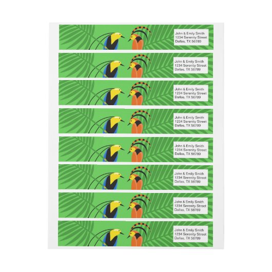 Helderkleurige vogels van het paradijs (Vel)