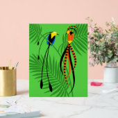 Helderkleurige vogels van het paradijs acryl bord (Huwelijk)