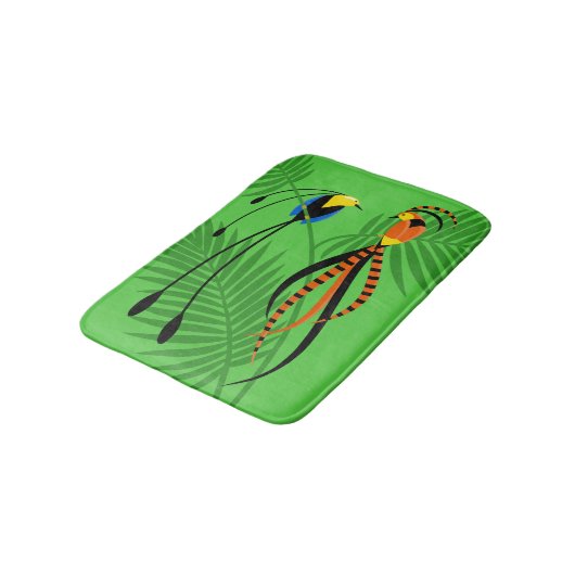 Helderkleurige vogels van het paradijs badmat (Gekanteld)