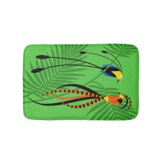 Helderkleurige vogels van het paradijs badmat (Voorkant)