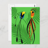 Helderkleurige vogels van het paradijs briefkaart (Voorkant / Achterkant)