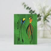 Helderkleurige vogels van het paradijs briefkaart (Staand voorkant)