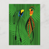 Helderkleurige vogels van het paradijs briefkaart (Voorkant)