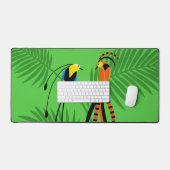 Helderkleurige vogels van het paradijs bureaumat (Keyboard & Muis)