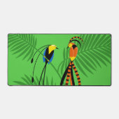 Helderkleurige vogels van het paradijs bureaumat (Voorkant)