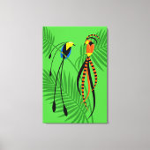 Helderkleurige vogels van het paradijs canvas afdruk (Voorkant)