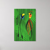 Helderkleurige vogels van het paradijs canvas afdruk (Voorkant)