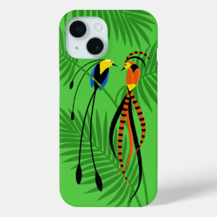 Helderkleurige vogels van het paradijs iPhone 15 case