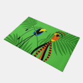 Helderkleurige vogels van het paradijs deurmat (Schuin)