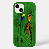 Helderkleurige vogels van het Paradijs Donker Case-Mate iPhone Case (Achterkant)