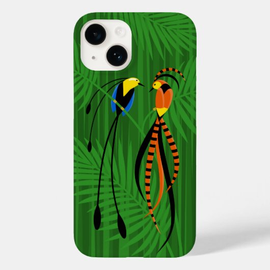 Helderkleurige vogels van het Paradijs Donker Case-Mate iPhone Case (Achterkant)