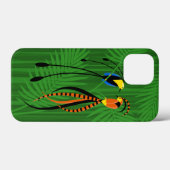 Helderkleurige vogels van het Paradijs Donker Case-Mate iPhone Case (Achterkant (horizontaal))