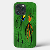 Helderkleurige vogels van het Paradijs Donker Case-Mate iPhone Case (Achterkant)