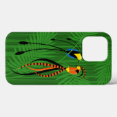 Helderkleurige vogels van het Paradijs Donker Case-Mate iPhone Case (Achterkant (horizontaal))