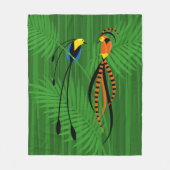 Helderkleurige vogels van het paradijs fleece deken (Voorkant)