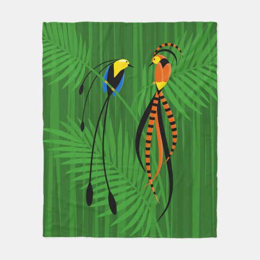Helderkleurige vogels van het paradijs fleece deken (Voorkant)