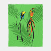Helderkleurige vogels van het paradijs fleece deken (Voorkant)