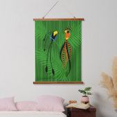 Helderkleurige vogels van het paradijs hangend wandkleed (Slaapkamer)