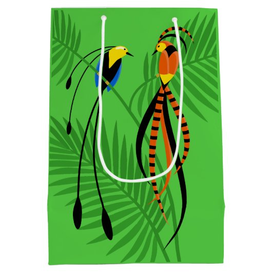 Helderkleurige vogels van het paradijs medium cadeauzakje (Achterkant)