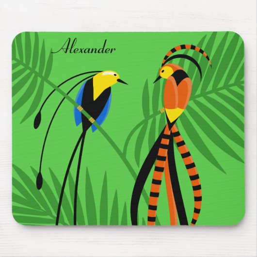 Helderkleurige vogels van het paradijs muismat (Voorkant)