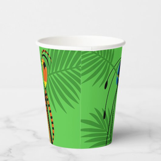 Helderkleurige vogels van het paradijs papieren bekers (Rechts)