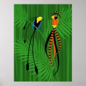 Helderkleurige vogels van het paradijs poster (Voorkant)