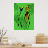 Helderkleurige vogels van het paradijs poster (Keuken)