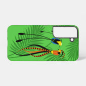 Helderkleurige vogels van het paradijs samsung galaxy hoesje (Achterkant horizontaal)