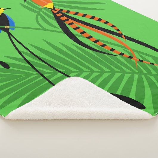 Helderkleurige vogels van het paradijs sherpa deken (3/4)